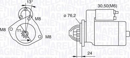 Magneti Marelli 063521090110 - Стартер vvparts.bg