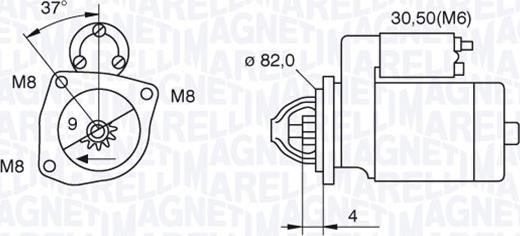 Magneti Marelli 063521093000 - Стартер vvparts.bg