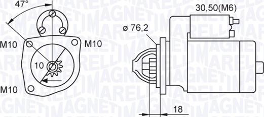 Magneti Marelli 063521101040 - Стартер vvparts.bg