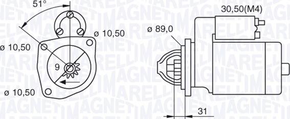 Magneti Marelli 063522310050 - Стартер vvparts.bg