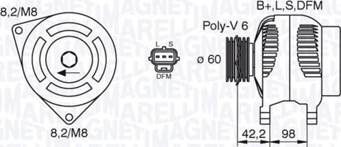 Magneti Marelli 063380009010 - Генератор vvparts.bg