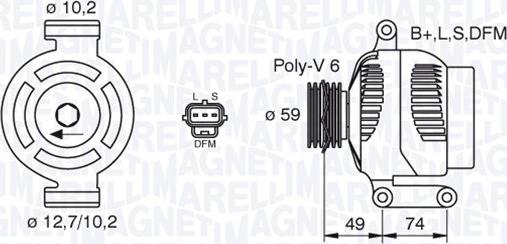 Magneti Marelli 063380004010 - Генератор vvparts.bg