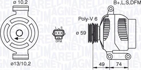 Magneti Marelli 063380005010 - Генератор vvparts.bg