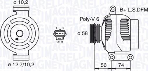 Magneti Marelli 063380006010 - Генератор vvparts.bg