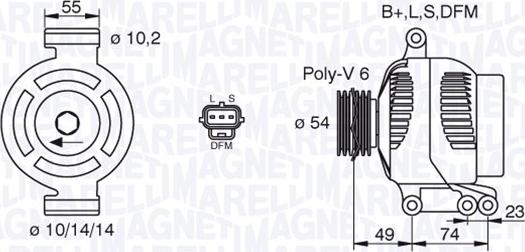 Magneti Marelli 063380001010 - Генератор vvparts.bg