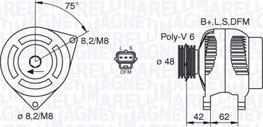 Magneti Marelli 063380008010 - Генератор vvparts.bg