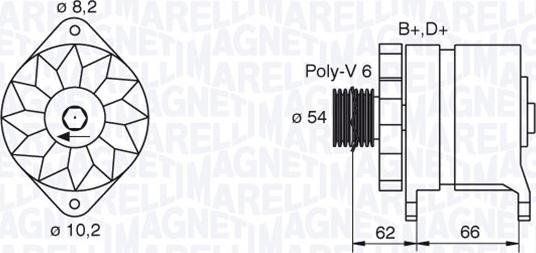 Magneti Marelli 063388505010 - Генератор vvparts.bg