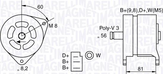 Magneti Marelli 063324145010 - Генератор vvparts.bg