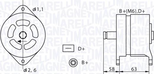 Magneti Marelli 063320049010 - Генератор vvparts.bg