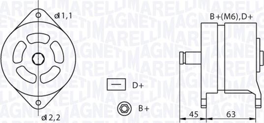 Magneti Marelli 063320060010 - Генератор vvparts.bg