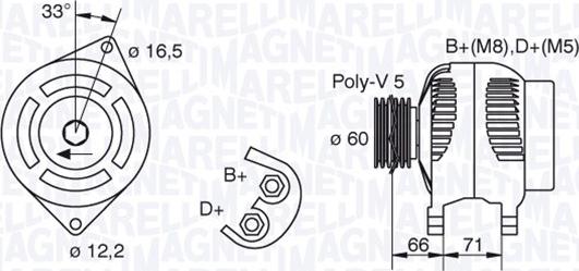 Magneti Marelli 063321606010 - Генератор vvparts.bg