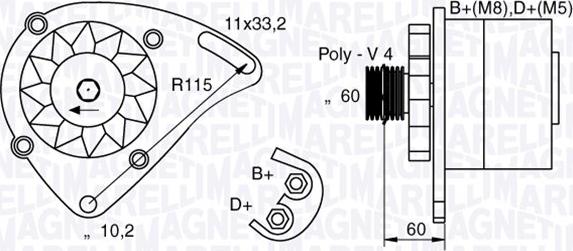 Magneti Marelli 063321600010 - Генератор vvparts.bg