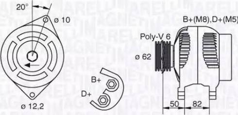 Magneti Marelli 063321618010 - Генератор vvparts.bg