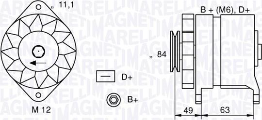 Magneti Marelli 063321044010 - Генератор vvparts.bg