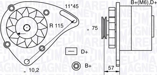 Magneti Marelli 063321067010 - Генератор vvparts.bg