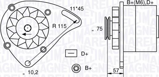 Magneti Marelli 063321000010 - Генератор vvparts.bg