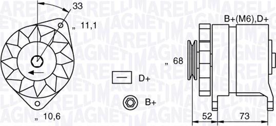 Magneti Marelli 063321154010 - Генератор vvparts.bg