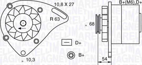 Magneti Marelli 063321165010 - Генератор vvparts.bg