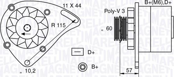 Magneti Marelli 063321173010 - Генератор vvparts.bg