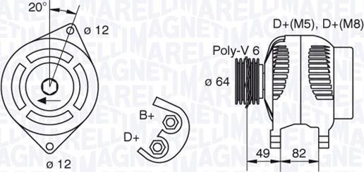 Magneti Marelli 063321854010 - Генератор vvparts.bg