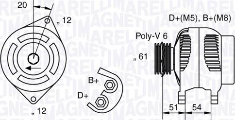 Magneti Marelli 063321862010 - Генератор vvparts.bg