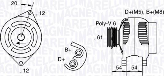 Magneti Marelli 063321833010 - Генератор vvparts.bg