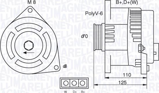 Magneti Marelli 063321346010 - Генератор vvparts.bg