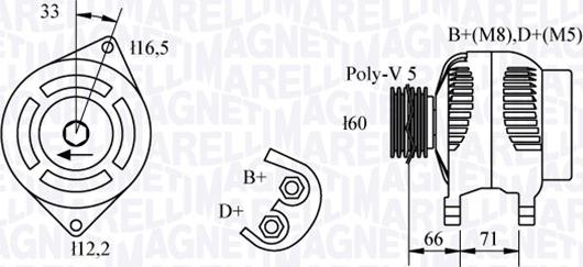 Magneti Marelli 063321328010 - Генератор vvparts.bg