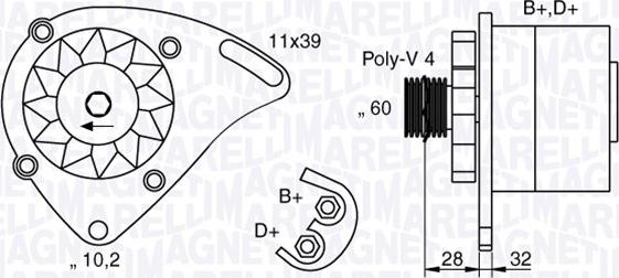 Magneti Marelli 063321760010 - Генератор vvparts.bg