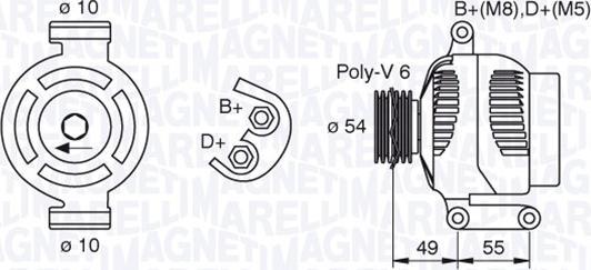 Magneti Marelli 063377494010 - Генератор vvparts.bg