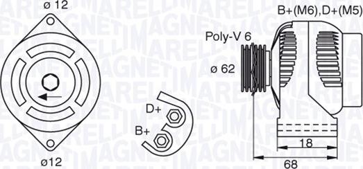 Magneti Marelli 063377490010 - Генератор vvparts.bg