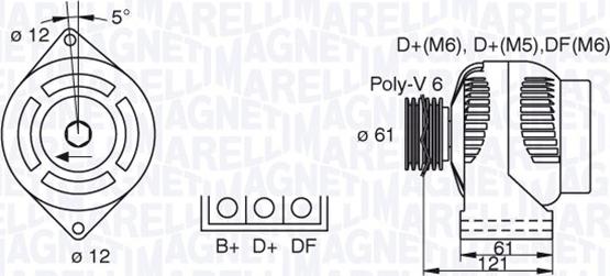Magneti Marelli 063730014010 - Генератор vvparts.bg