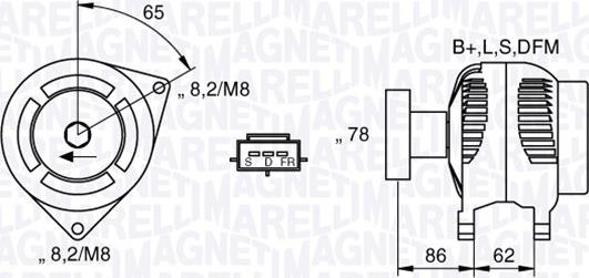 Magneti Marelli 063730011010 - Генератор vvparts.bg