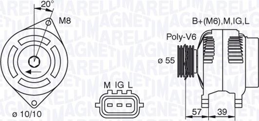 Magneti Marelli 063377439010 - Генератор vvparts.bg