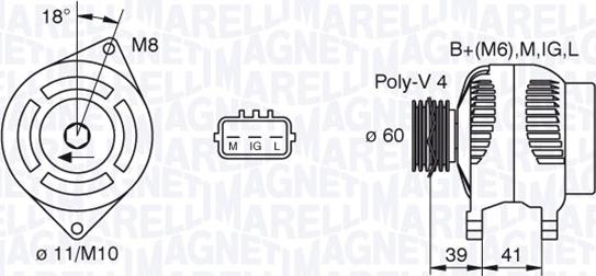 Magneti Marelli 063377438010 - Генератор vvparts.bg