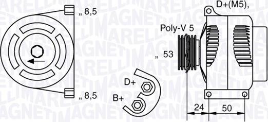 Magneti Marelli 063377009010 - Генератор vvparts.bg