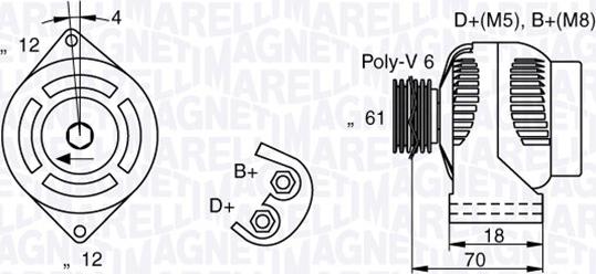 Magneti Marelli 063377004010 - Генератор vvparts.bg