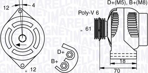 Magneti Marelli 063377005010 - Генератор vvparts.bg