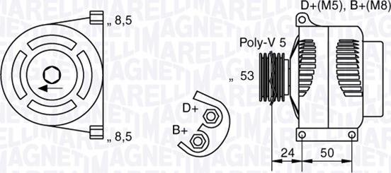 Magneti Marelli 063377008010 - Генератор vvparts.bg