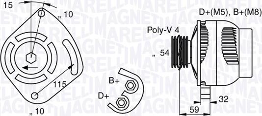 Magneti Marelli 063377001010 - Генератор vvparts.bg