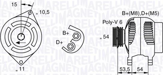 Magneti Marelli 063377016010 - Генератор vvparts.bg