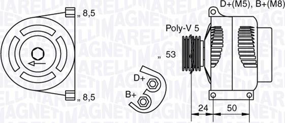 Magneti Marelli 063377010010 - Генератор vvparts.bg