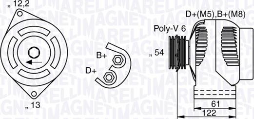 Magneti Marelli 063377018010 - Генератор vvparts.bg