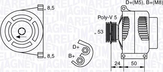 Magneti Marelli 063377013010 - Генератор vvparts.bg