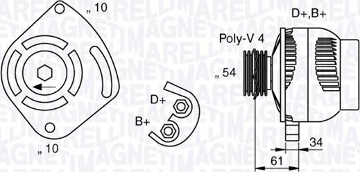 Magneti Marelli 063377030010 - Генератор vvparts.bg