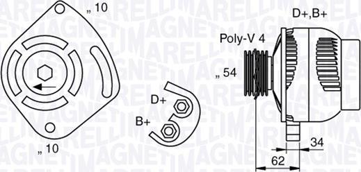 Magneti Marelli 063377031010 - Генератор vvparts.bg