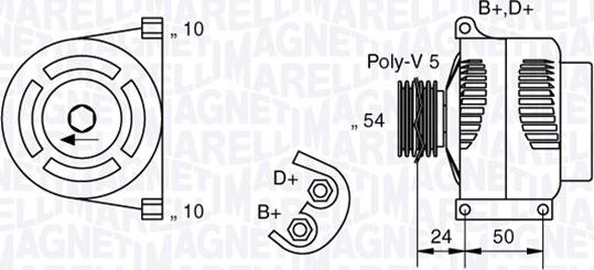 Magneti Marelli 063377027010 - Генератор vvparts.bg