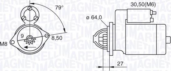 Magneti Marelli 063280045010 - Стартер vvparts.bg