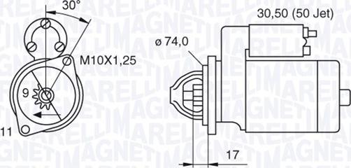 Magneti Marelli 063280056010 - Стартер vvparts.bg