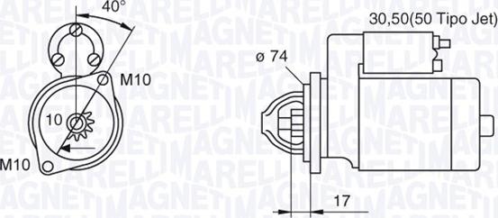 Magneti Marelli 063280057010 - Стартер vvparts.bg